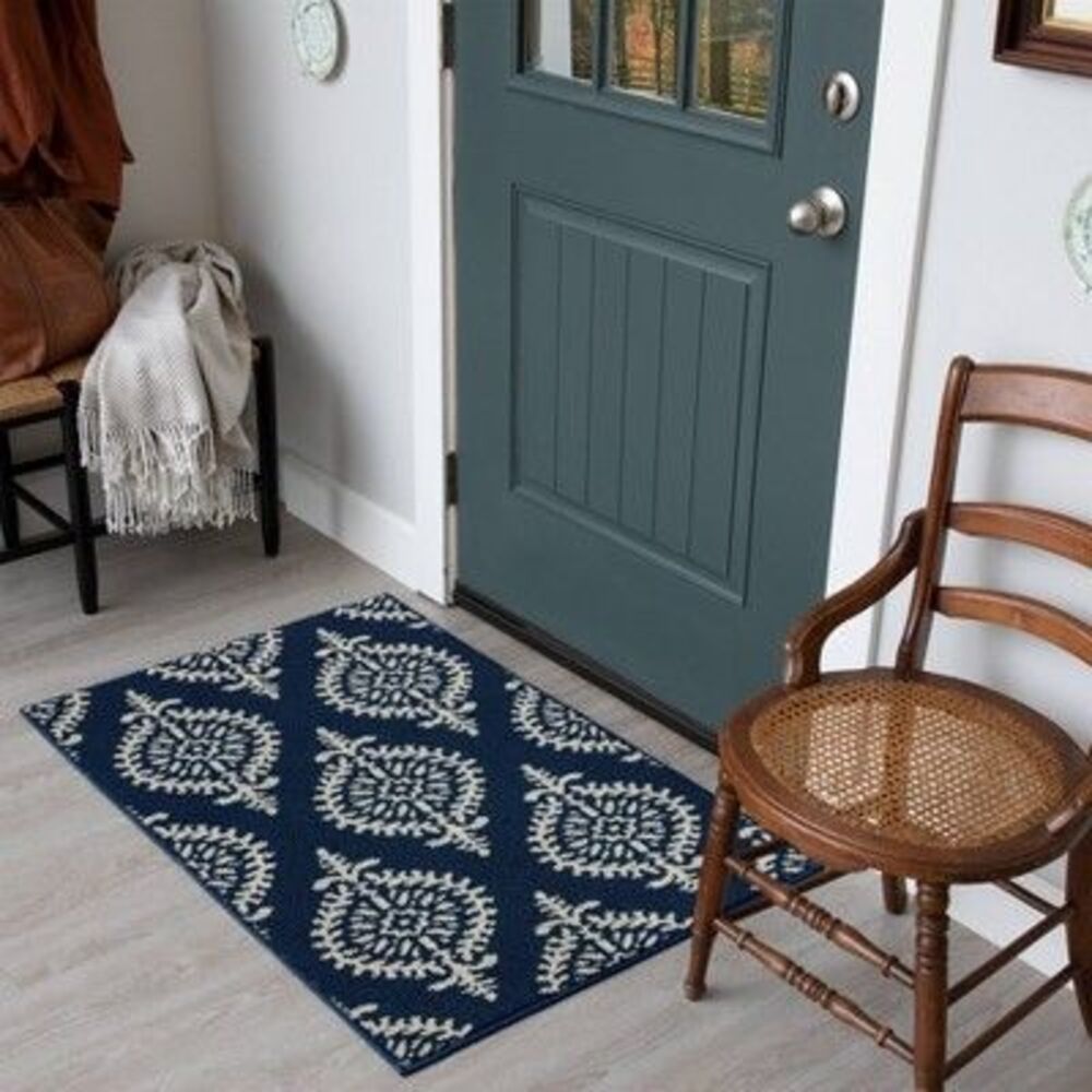 2'6"x4' Washable Paisley Tufted Accent Rugs Indigo - Threshold - Picture 3 of 3